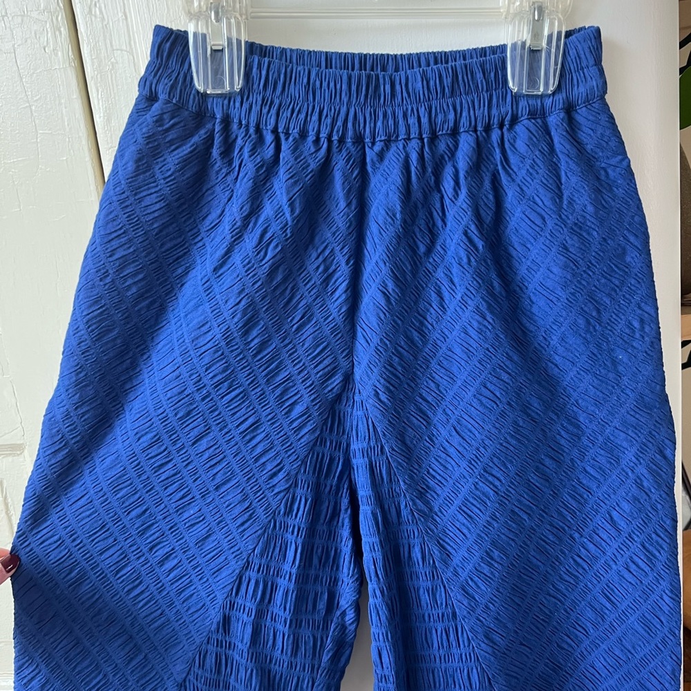 Nikki Chasin Cobalt Blue Angle Pant - High Waist, Tapered Elastic Waist - Picture 3 of 7